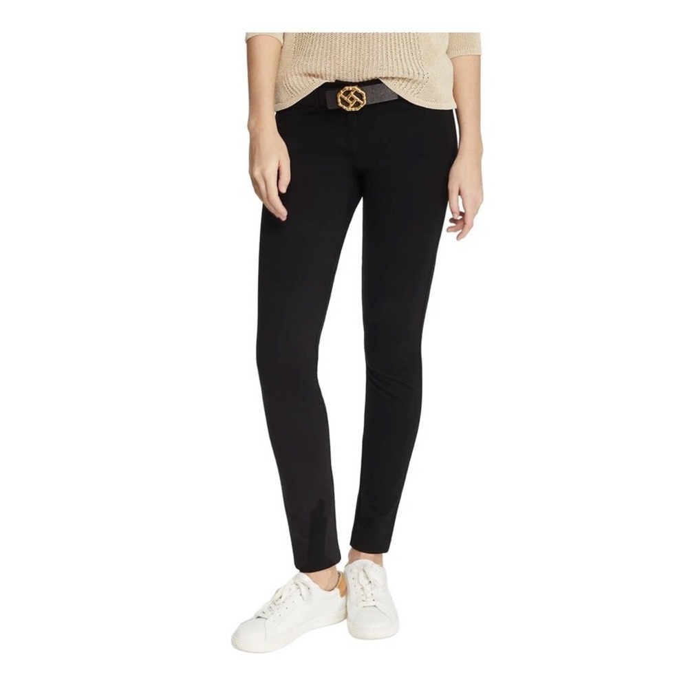 J McLaughlin Ponte Skinny Becca Pants Size 6 Black Stretch
